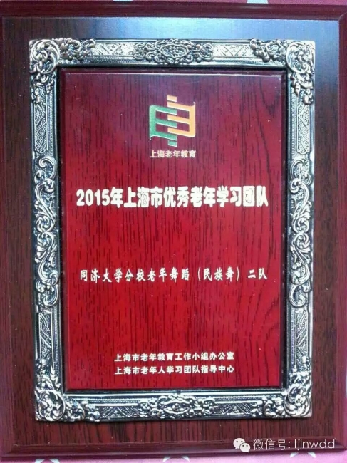01我校老年艺术团民族舞蹈队被评为“上海市优秀老年学习团队”